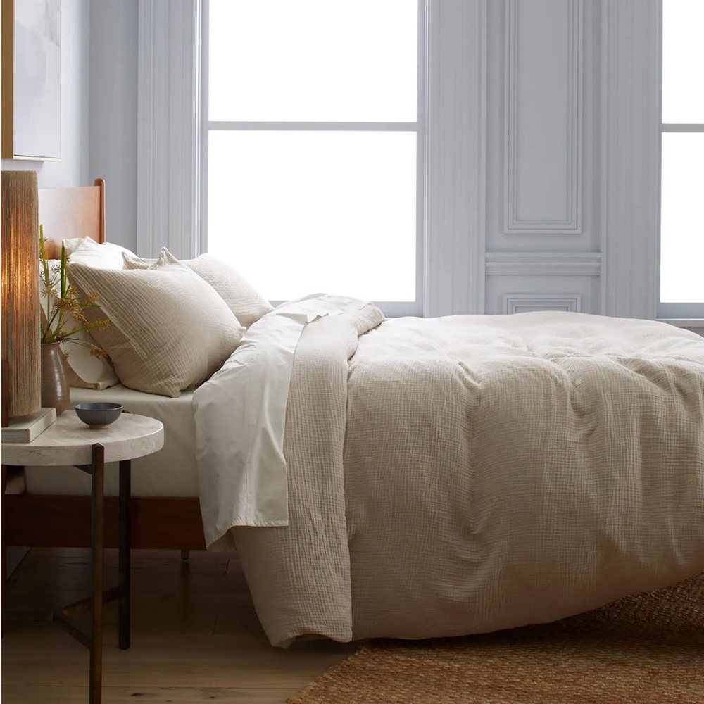 Quince Organic Airy Gauze Duvet Cover Set Full/Queen